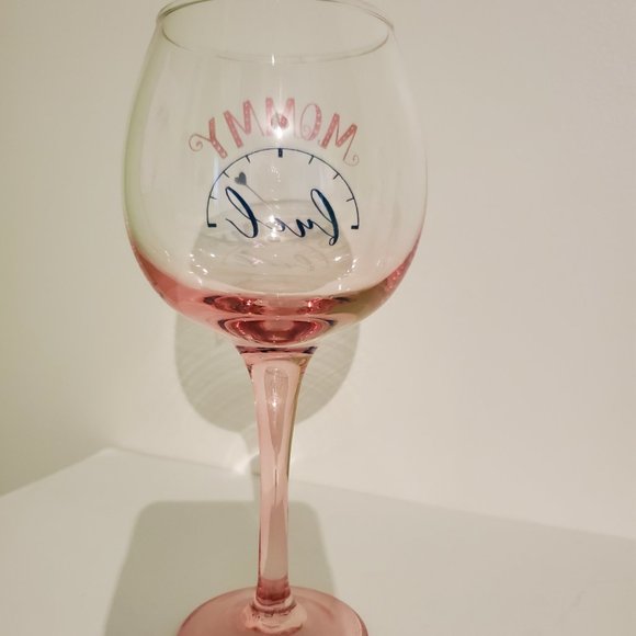 Wine Glass, Pink, Large, "Mommy Fuel", Perfect Gift for Mom! - Picture 4 of 6